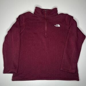 The North Face Men’s XL Maroon 1/4 Zip Fleece Pullover Jacket Warm Outdoor Layer